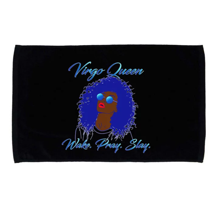 Virgo Queen Wake Pray Slay Microfiber Hand Towel