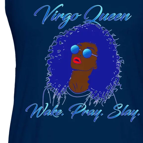 Virgo Queen Wake Pray Slay Ladies Essential Flowy Tank