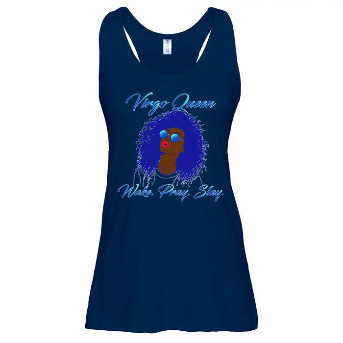 Virgo Queen Wake Pray Slay Ladies Essential Flowy Tank