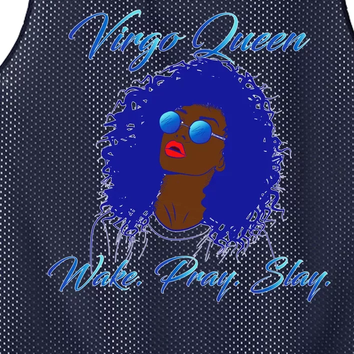 Virgo Queen Wake Pray Slay Mesh Reversible Basketball Jersey Tank