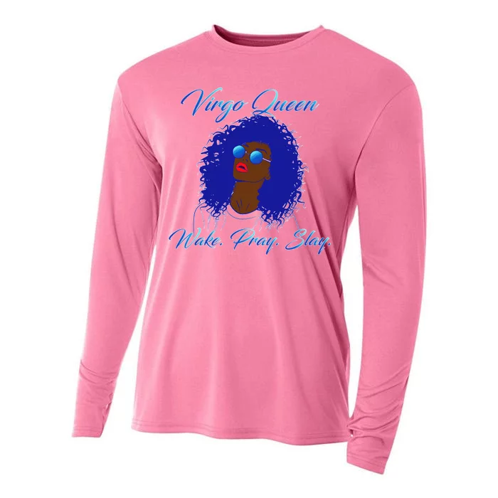 Virgo Queen Wake Pray Slay Cooling Performance Long Sleeve Crew