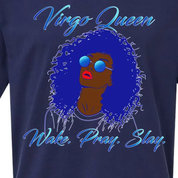 Virgo Queen Wake Pray Slay Sueded Cloud Jersey T-Shirt