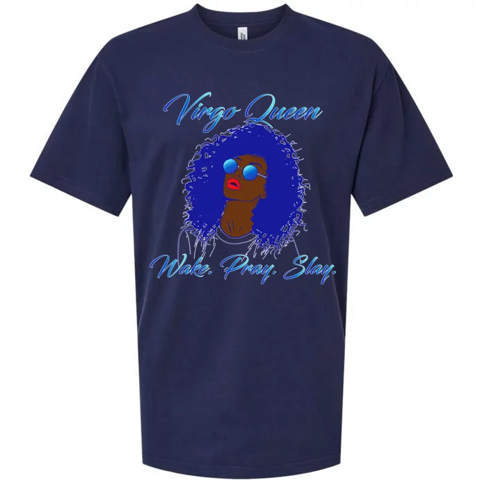 Virgo Queen Wake Pray Slay Sueded Cloud Jersey T-Shirt