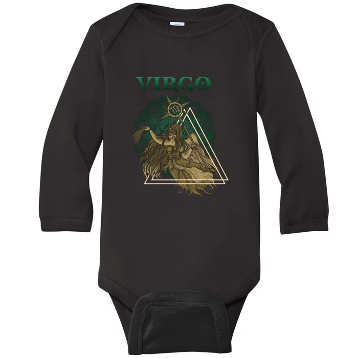 Virgo stylized design Baby Long Sleeve Bodysuit