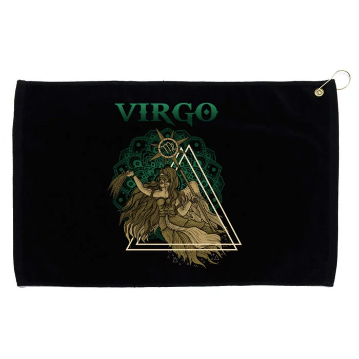 Virgo stylized design Grommeted Golf Towel