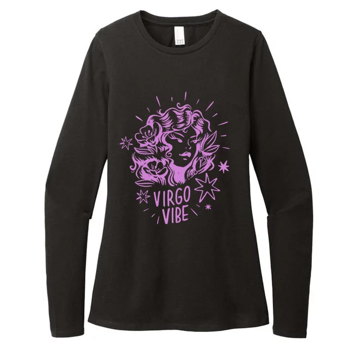 Virgo Vibe Zodiac Womens CVC Long Sleeve Shirt