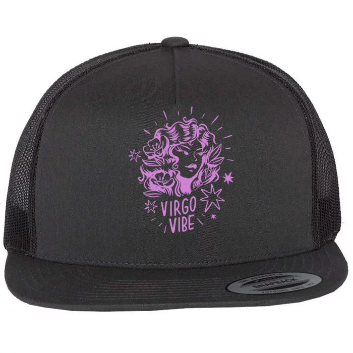 Virgo Vibe Zodiac Flat Bill Trucker Hat