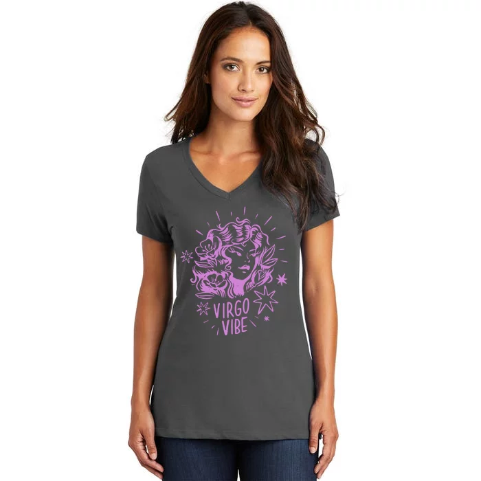 Virgo Vibe Zodiac Women's V-Neck T-Shirt