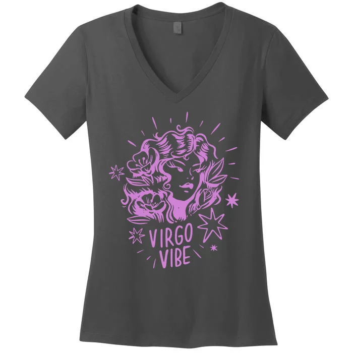 Virgo Vibe Zodiac Women's V-Neck T-Shirt