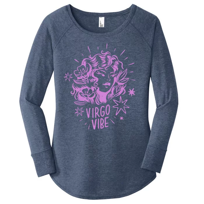 Virgo Vibe Zodiac Women's Perfect Tri Tunic Long Sleeve Shirt