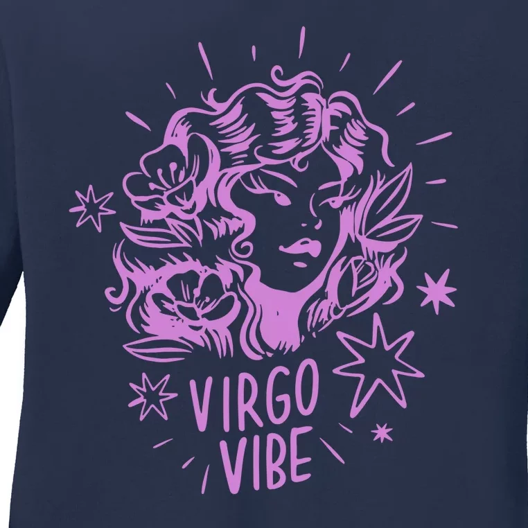 Virgo Vibe Zodiac Ladies Long Sleeve Shirt