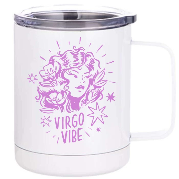 Virgo Vibe Zodiac Front & Back 12oz Stainless Steel Tumbler Cup