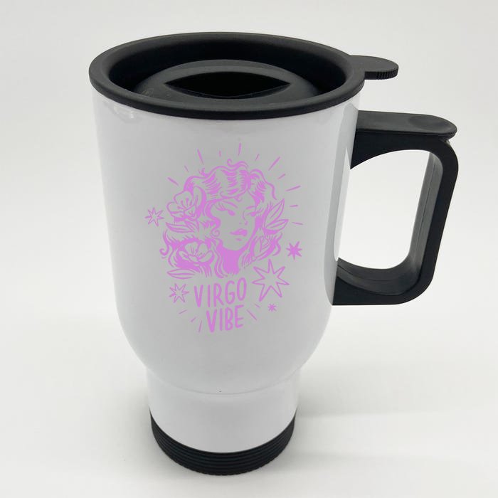 Virgo Vibe Zodiac Front & Back Stainless Steel Travel Mug