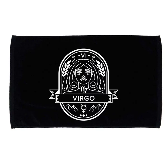 Virgo Zodiac Symbol Design Microfiber Hand Towel