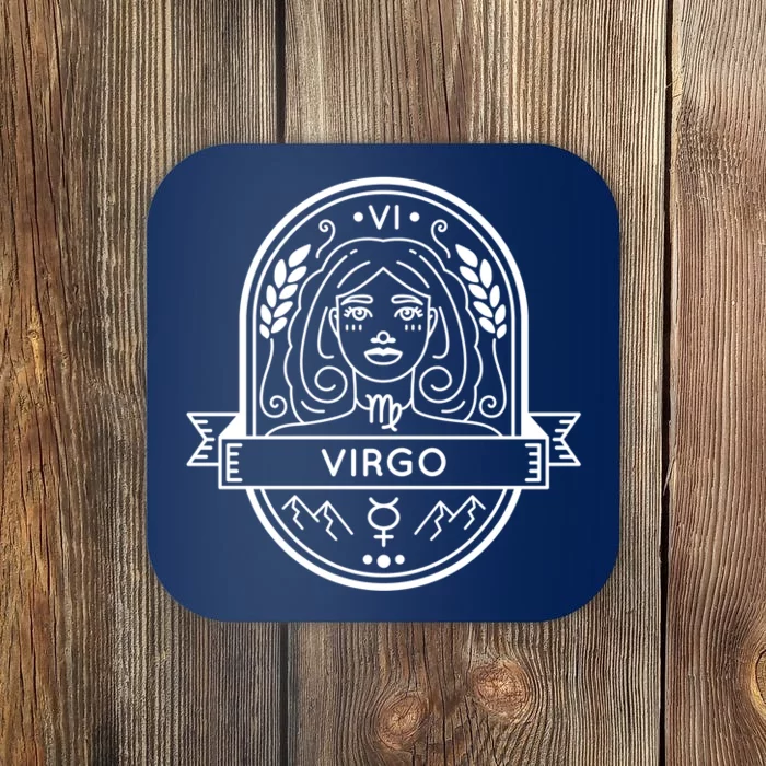 Virgo Zodiac Symbol Design Coaster