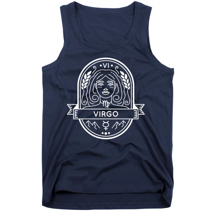 Virgo Zodiac Symbol Design Tank Top