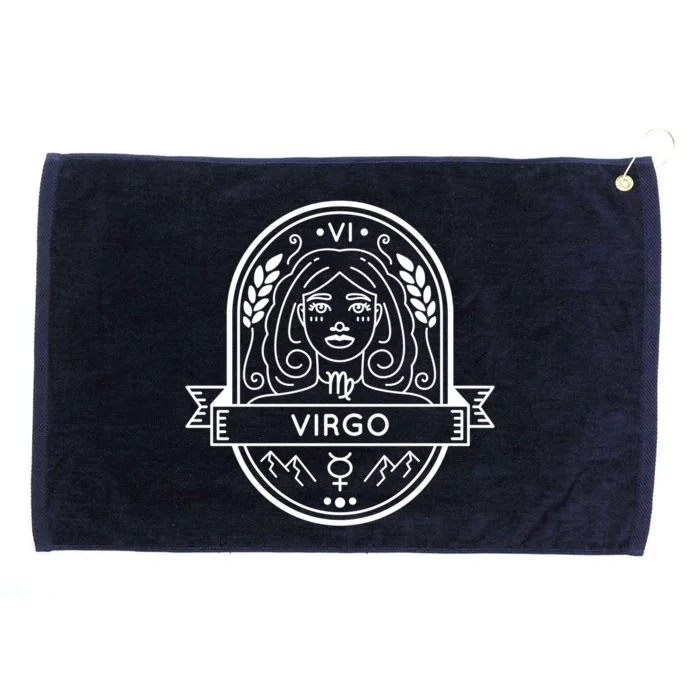 Virgo Zodiac Symbol Design Grommeted Golf Towel