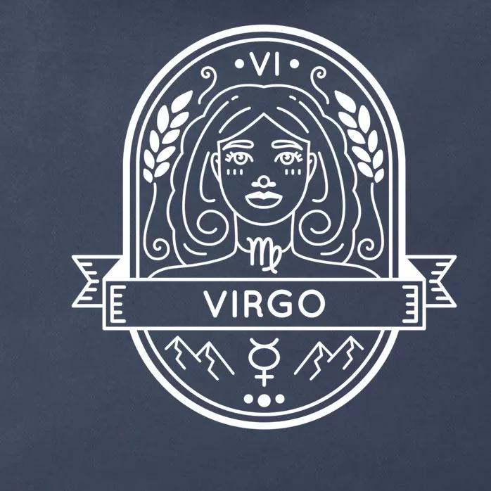 Virgo Zodiac Symbol Design Zip Tote Bag