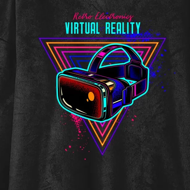 Virtual Reality Neon Hooded Wearable Blanket