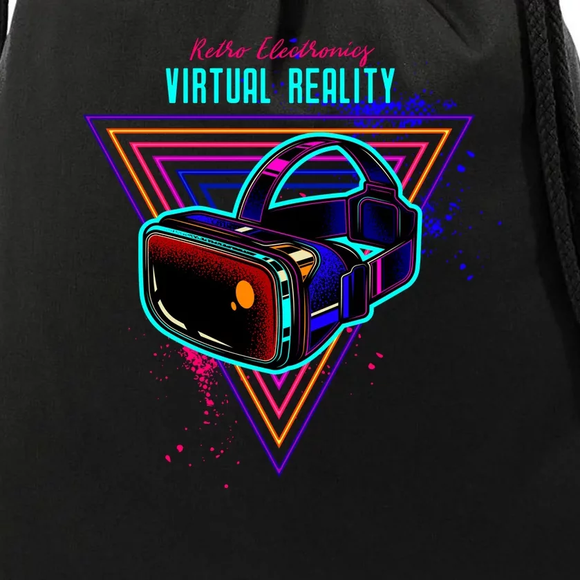 Virtual Reality Neon Drawstring Bag