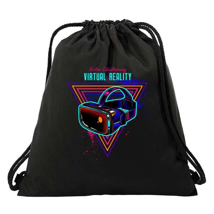 Virtual Reality Neon Drawstring Bag