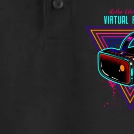 Virtual Reality Neon Dry Zone Grid Performance Polo