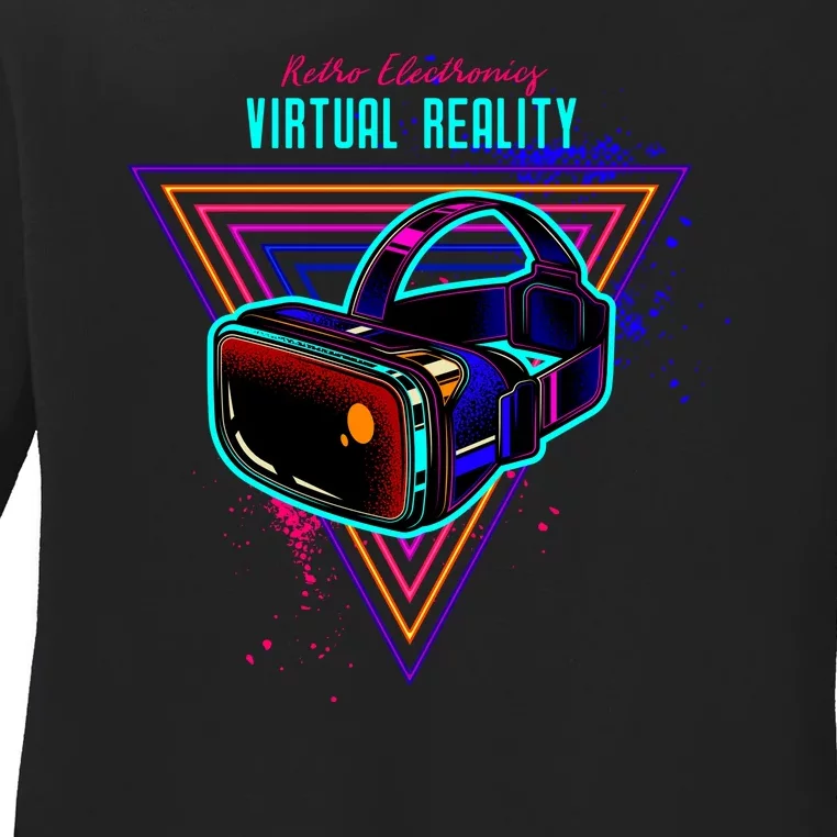 Virtual Reality Neon Ladies Long Sleeve Shirt