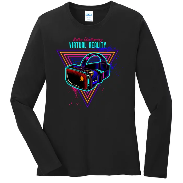 Virtual Reality Neon Ladies Long Sleeve Shirt