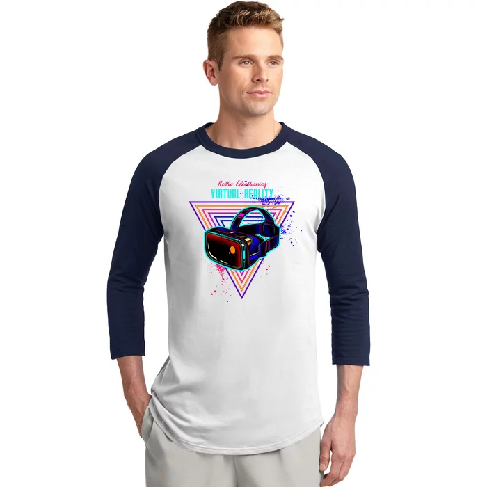 Virtual Reality Neon Baseball Sleeve Shirt