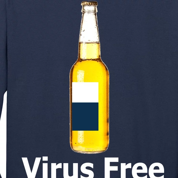 Virus Free Beer Bottle Tall Long Sleeve T-Shirt