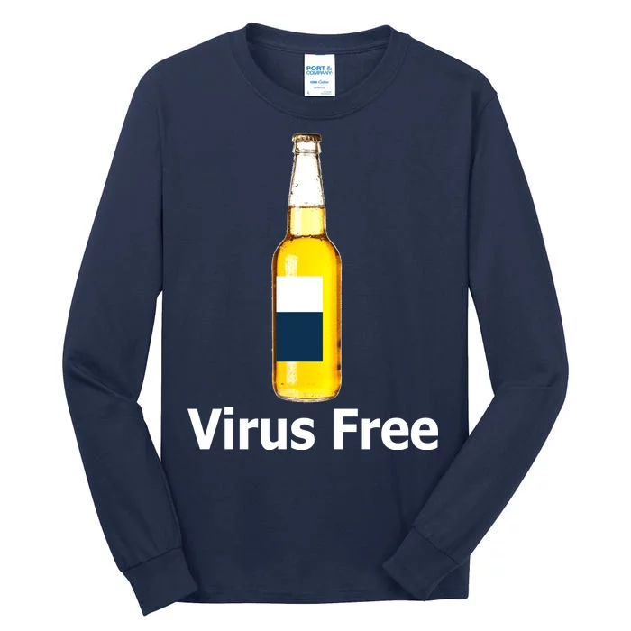 Virus Free Beer Bottle Tall Long Sleeve T-Shirt