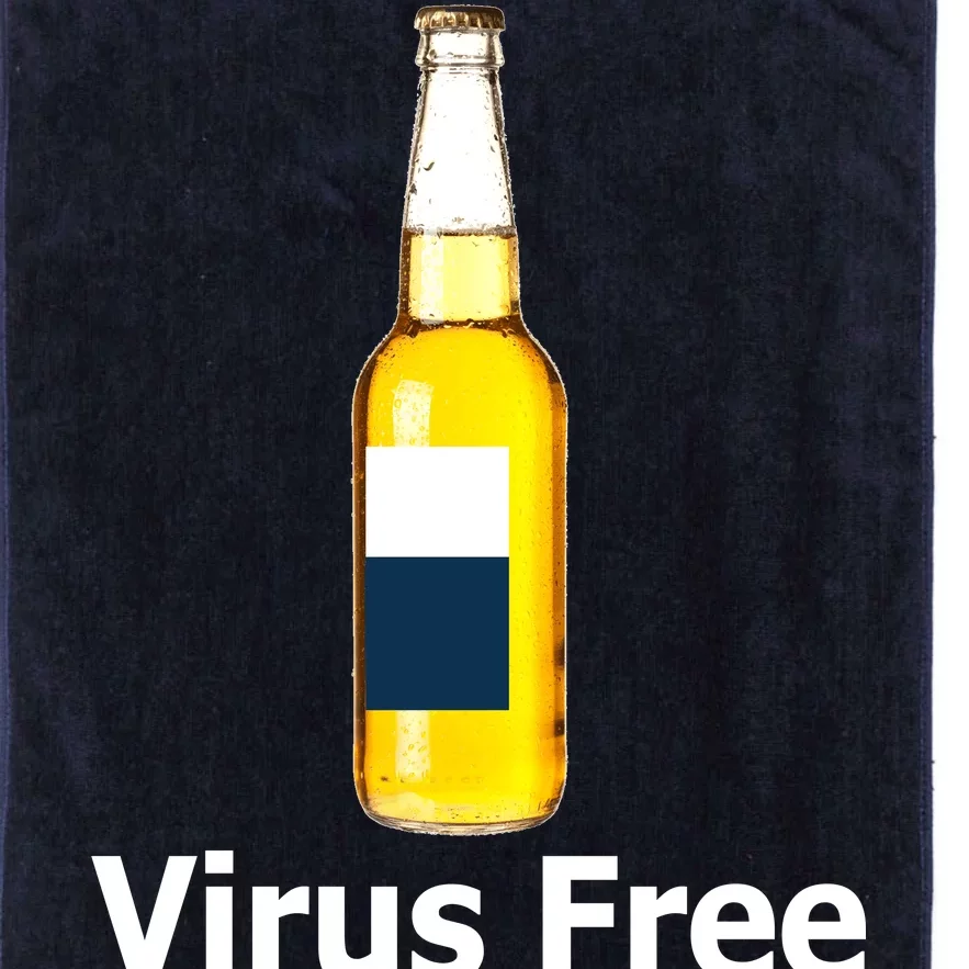 Virus Free Beer Bottle Platinum Collection Golf Towel