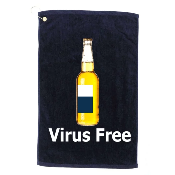 Virus Free Beer Bottle Platinum Collection Golf Towel