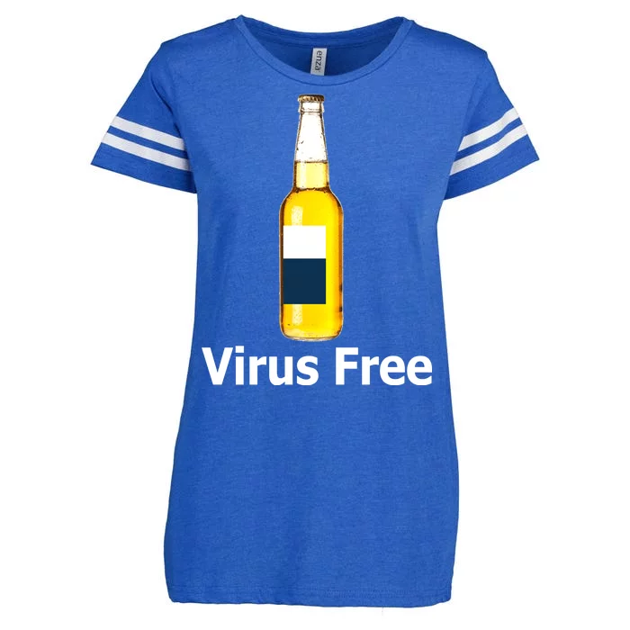 Virus Free Beer Bottle Enza Ladies Jersey Football T-Shirt