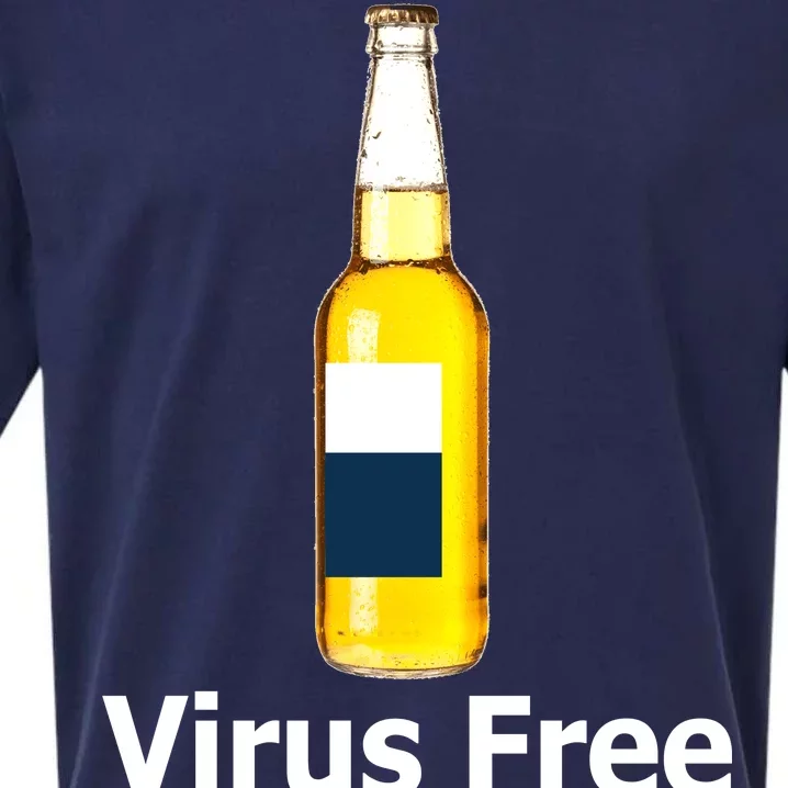 Virus Free Beer Bottle Sueded Cloud Jersey T-Shirt