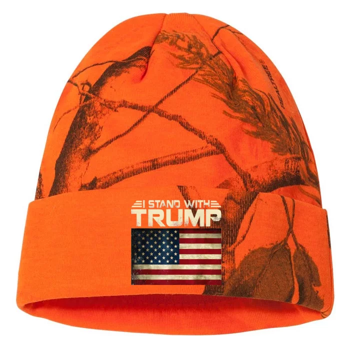 Vintage I Stand With Trump Kati - 12in Camo Beanie