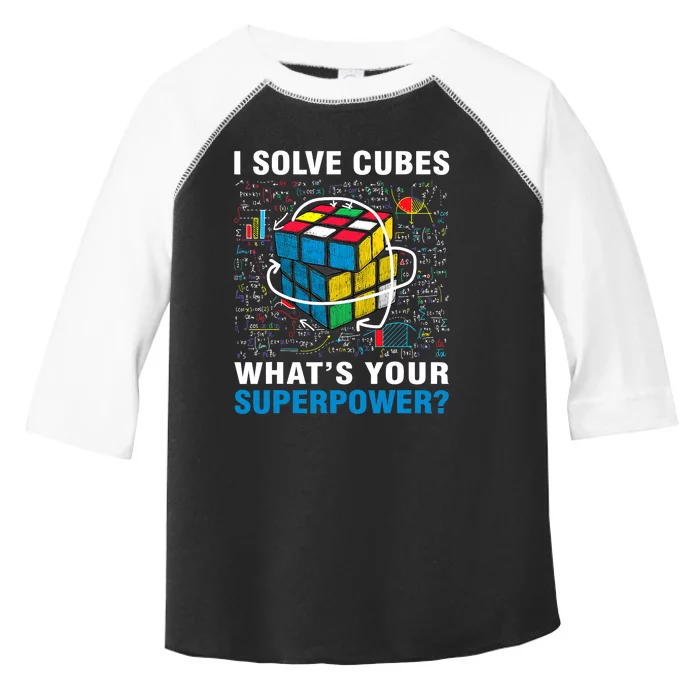 Vintage I Solve Cubes Superpower Funny Speed Cubing Toddler Fine Jersey T-Shirt