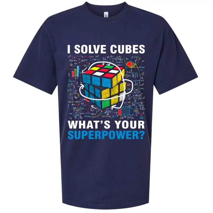 Vintage I Solve Cubes Superpower Funny Speed Cubing Sueded Cloud Jersey T-Shirt