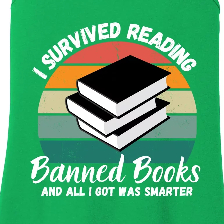 Vintage I Survived Reading Banned Books Book Bookaholic Ladies Essential Tank