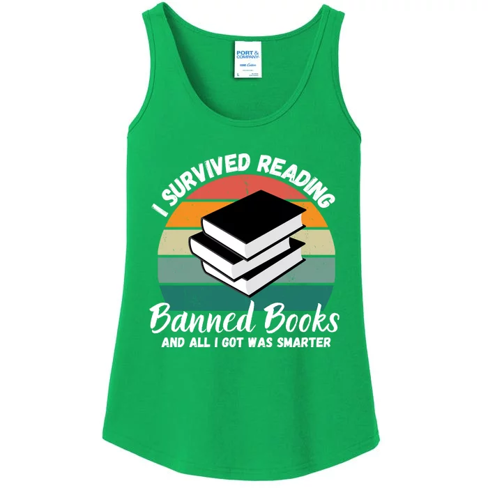 Vintage I Survived Reading Banned Books Book Bookaholic Ladies Essential Tank