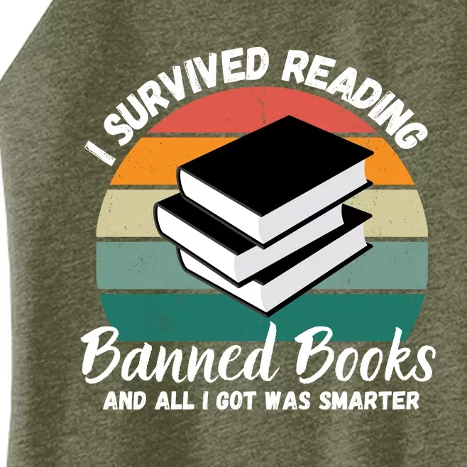 Vintage I Survived Reading Banned Books Book Bookaholic Women’s Perfect Tri Rocker Tank