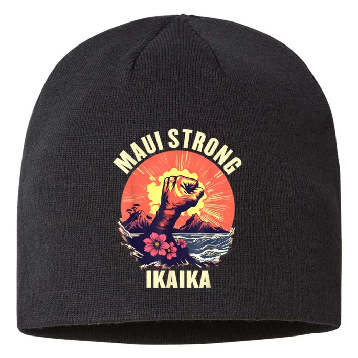 Vintage Ikaika Strong Maui Hawaii Island I Love Hawaii 8 1/2in Sustainable Knit Beanie