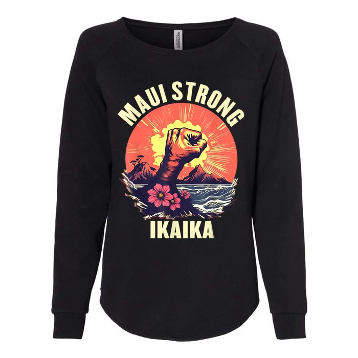 Vintage Ikaika Strong Maui Hawaii Island I Love Hawaii Womens California Wash Sweatshirt