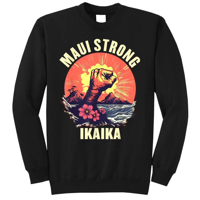 Vintage Ikaika Strong Maui Hawaii Island I Love Hawaii Tall Sweatshirt