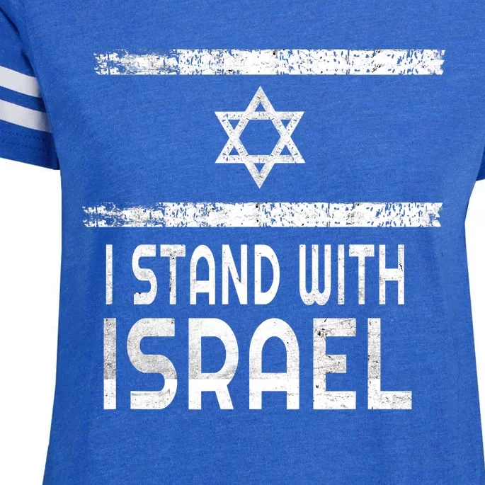 Vintage I Stand With Israel Enza Ladies Jersey Football T-Shirt