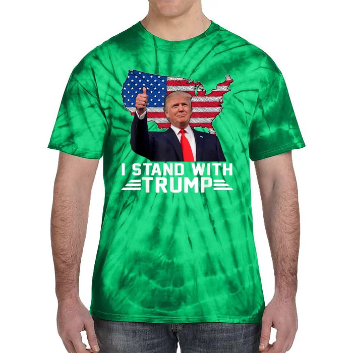 Vintage I Stand With Trump Pro Trump Tie-Dye T-Shirt