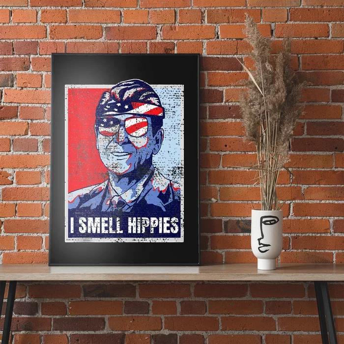 Vintage I Smell Hippies 4th Of July Merica Poster