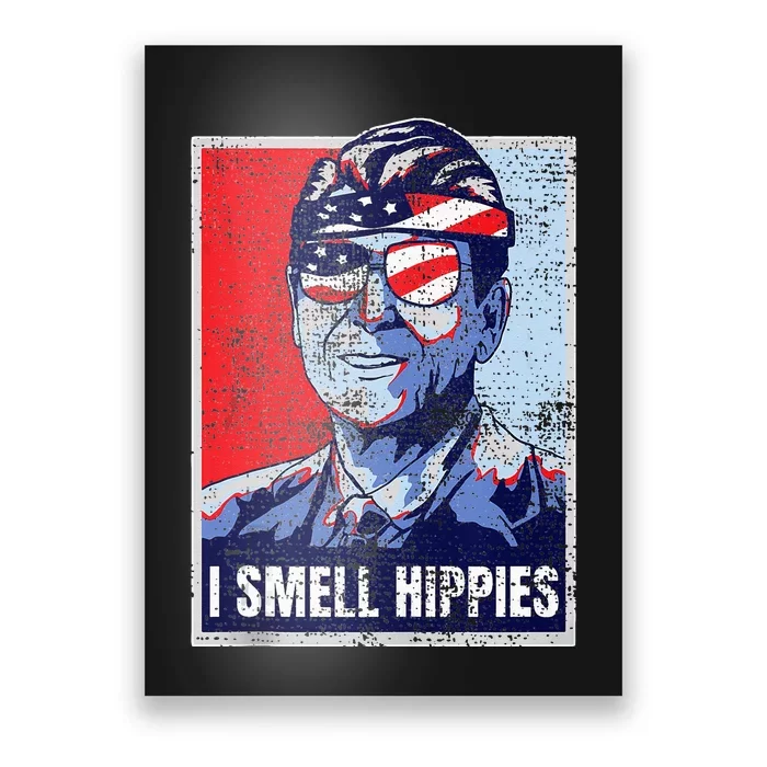 Vintage I Smell Hippies 4th Of July Merica Poster