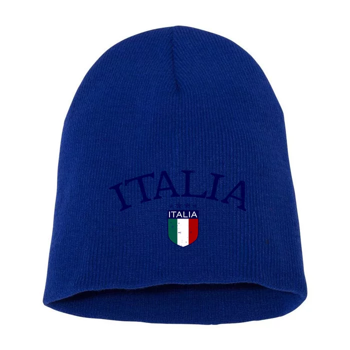 Vintage Italia Soccer Gift Short Acrylic Beanie