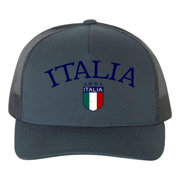 Vintage Italia Soccer Gift Yupoong Adult 5-Panel Trucker Hat